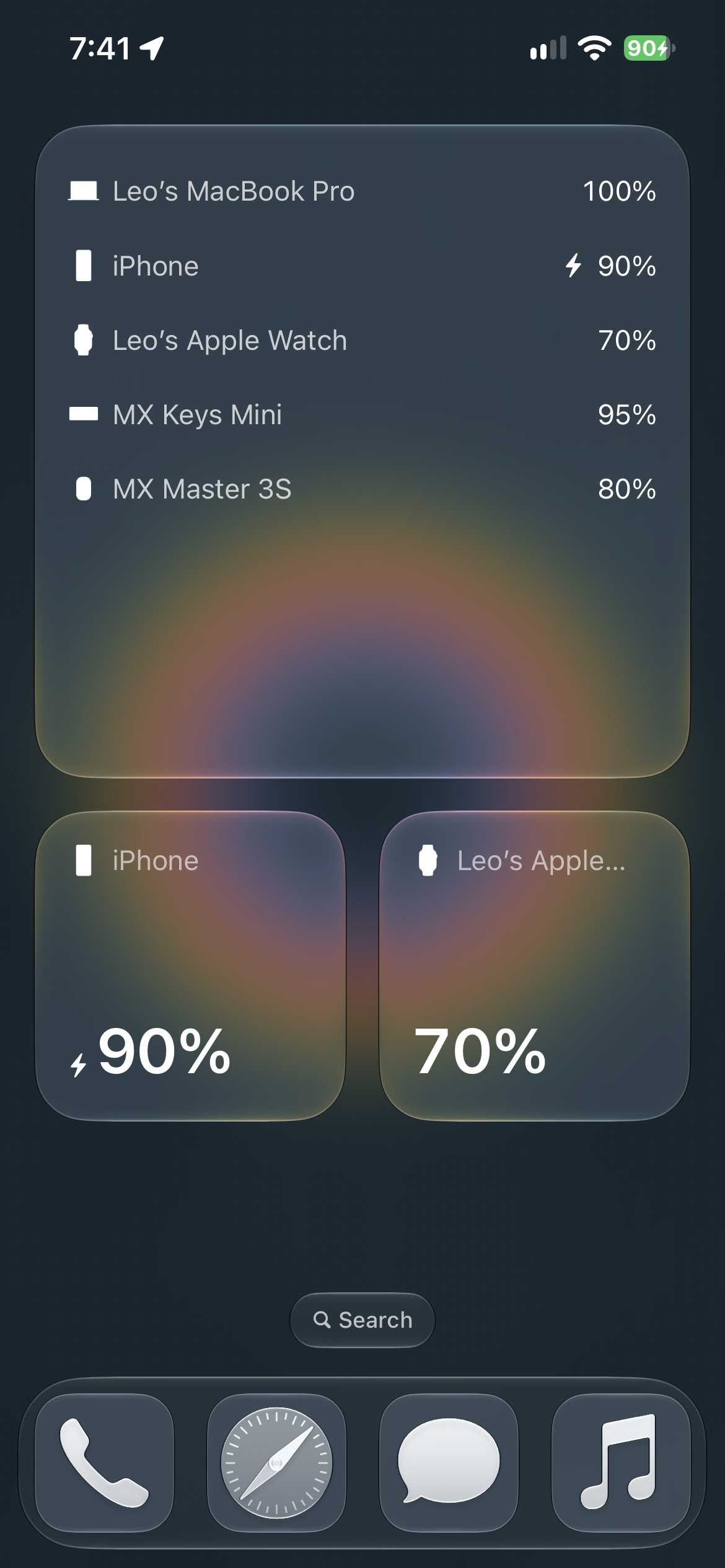 iPhone widgets