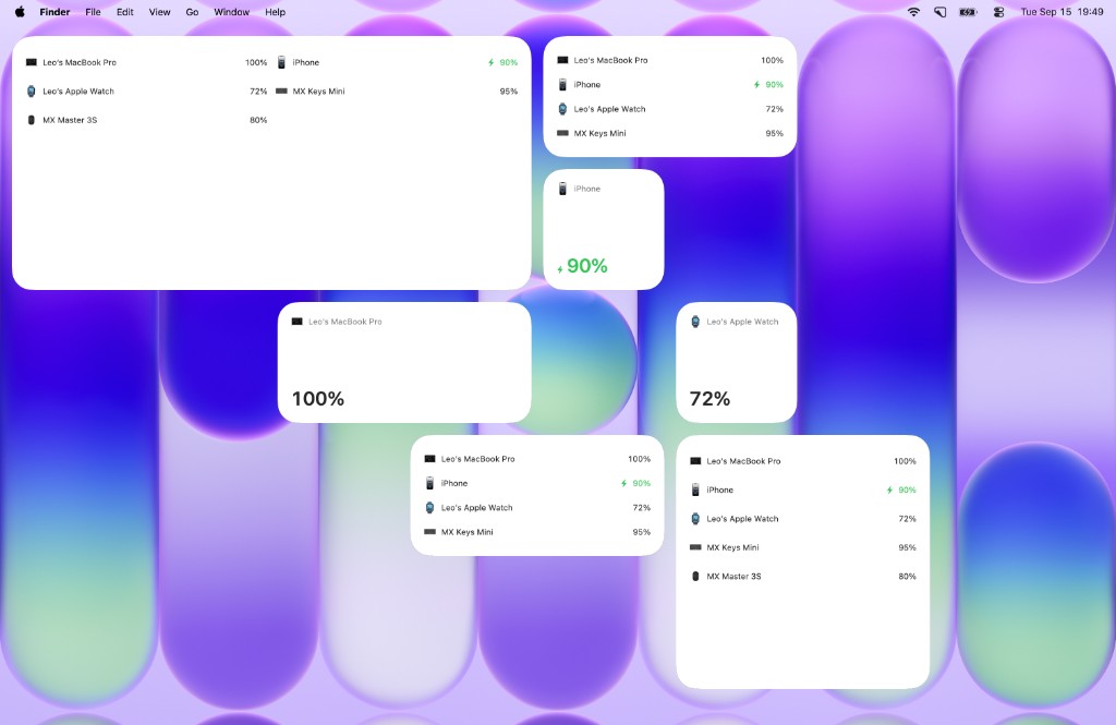 Mac widgets